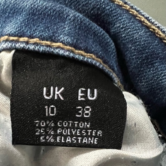 NASTY GAL Stretch HIGH RISE High Waisted SKINNY Soft JEANS UK 10 EU 38 - Picture 9 of 16